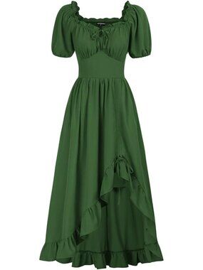Renaissance Corset Dress for Women | Medieval Pirate Costume | Scarlet Elegance